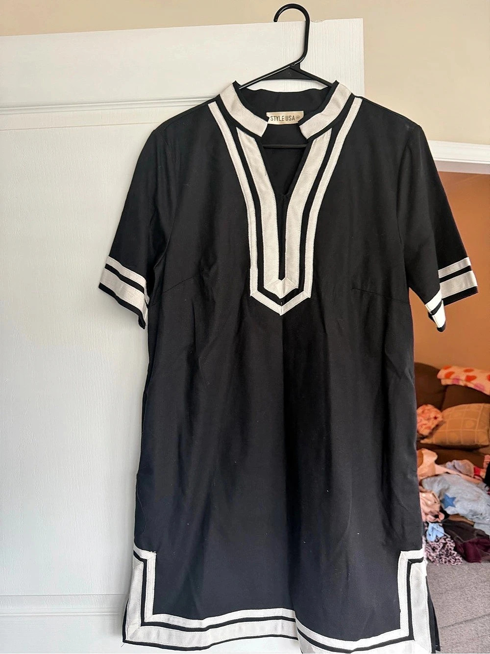 Style USA Black & White Mini Dress Like New